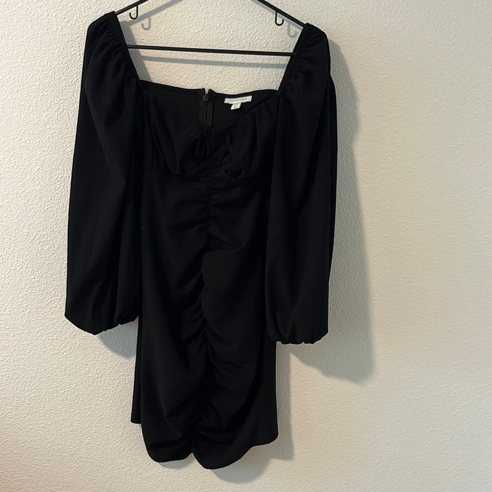 Ruched black dress